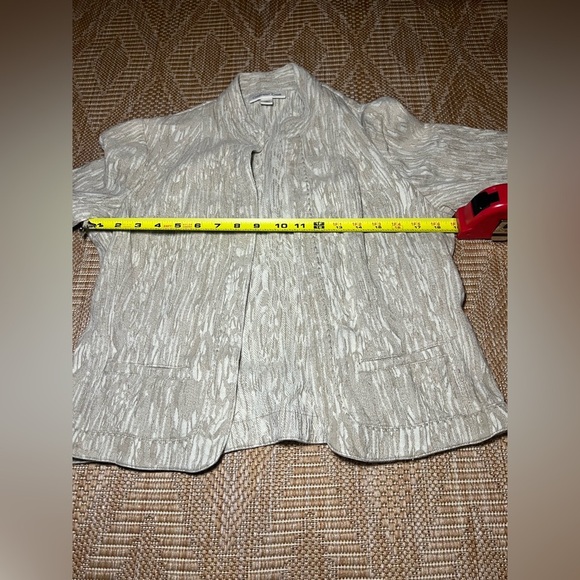 Coldwater Creek Women's Tan Blazer Jacket,Textured,Open Front,Size 6,Great - Picture 5 of 9